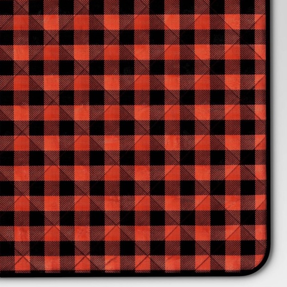 NWT Quilting Gingham Throw Blanket Black Orange Hyde and EEK! Boutique Target - Picture 4 of 5